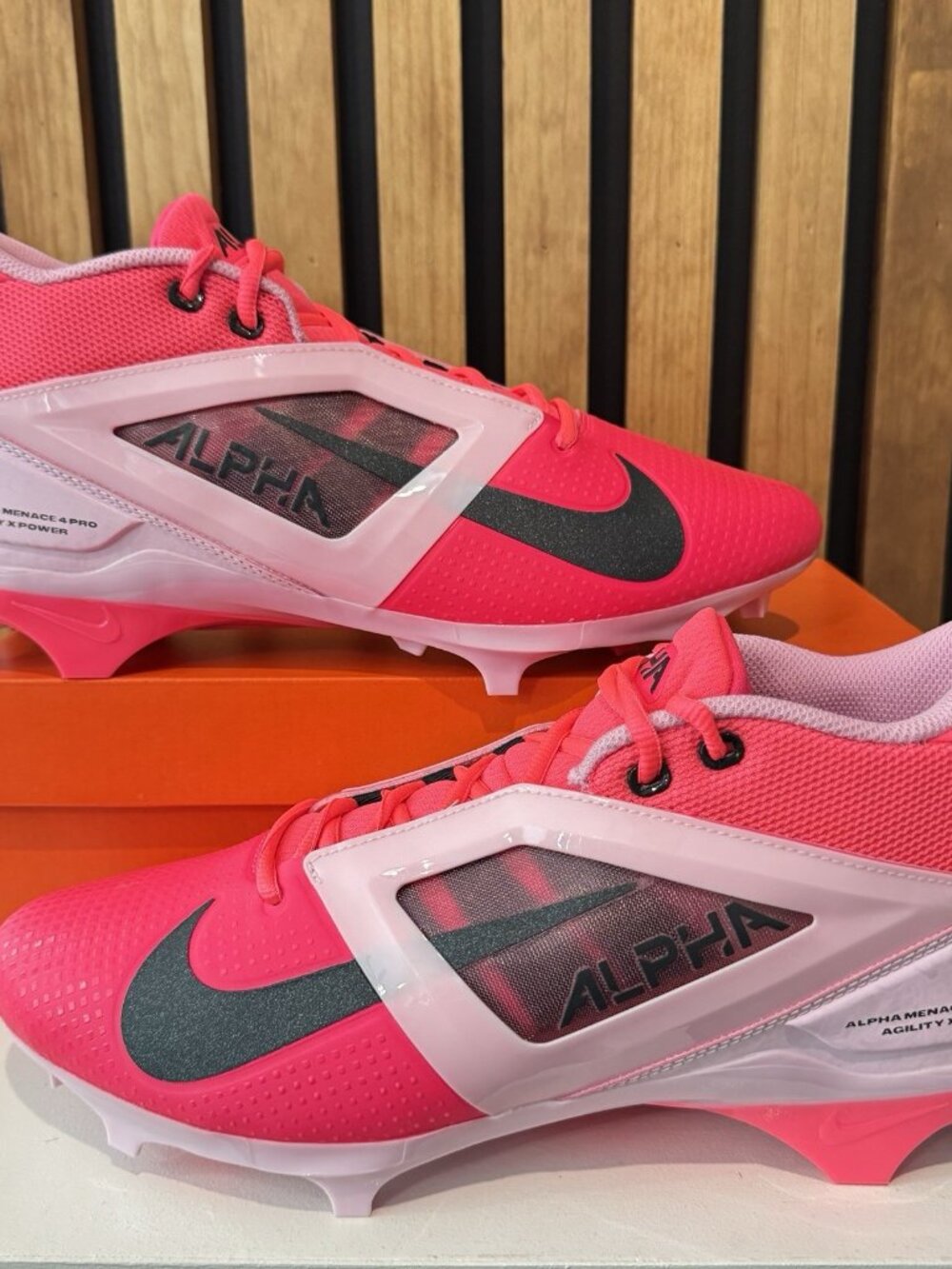 SIZE 11 - Nike Alpha Menace 4 Pro NRG NFL Promo Pink Football Cleats HJ4568-600